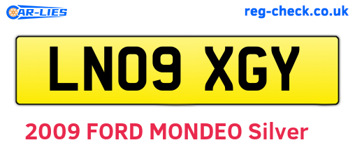 LN09XGY are the vehicle registration plates.
