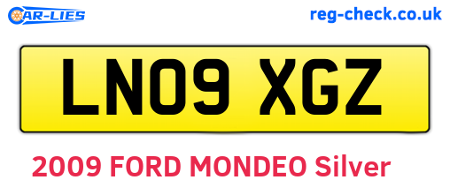 LN09XGZ are the vehicle registration plates.
