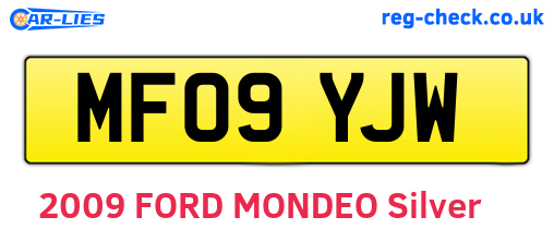 MF09YJW are the vehicle registration plates.