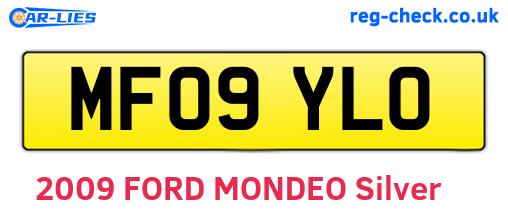 MF09YLO are the vehicle registration plates.