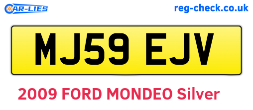 MJ59EJV are the vehicle registration plates.