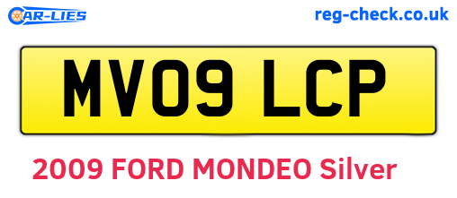 MV09LCP are the vehicle registration plates.