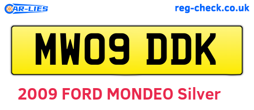 MW09DDK are the vehicle registration plates.