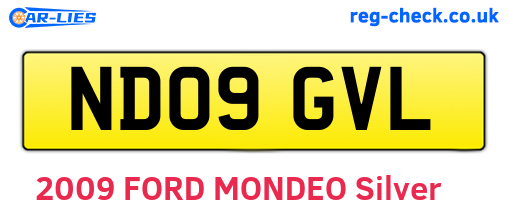 ND09GVL are the vehicle registration plates.