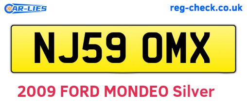 NJ59OMX are the vehicle registration plates.