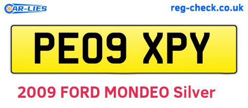 PE09XPY are the vehicle registration plates.