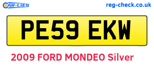 PE59EKW are the vehicle registration plates.