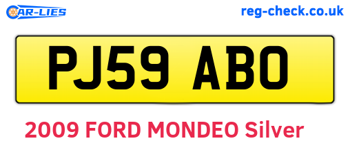 PJ59ABO are the vehicle registration plates.