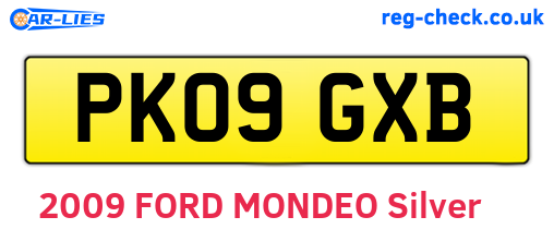 PK09GXB are the vehicle registration plates.