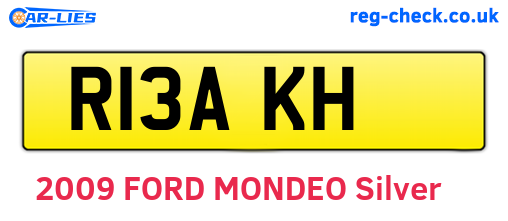 R13AKH are the vehicle registration plates.