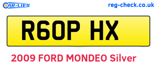 R60PHX are the vehicle registration plates.