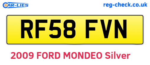 RF58FVN are the vehicle registration plates.