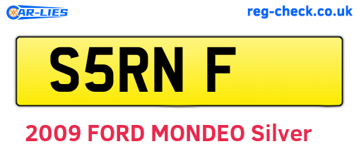 S5RNF are the vehicle registration plates.