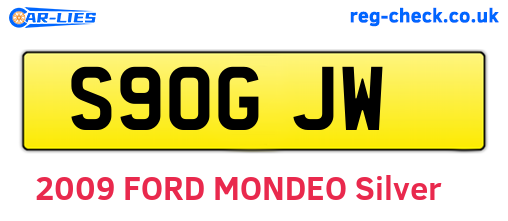 S90GJW are the vehicle registration plates.