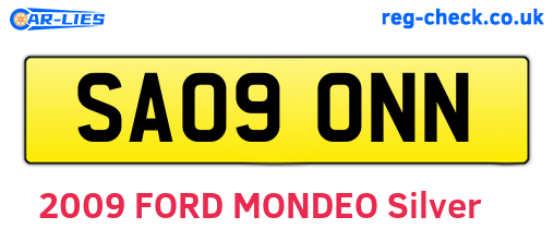 SA09ONN are the vehicle registration plates.