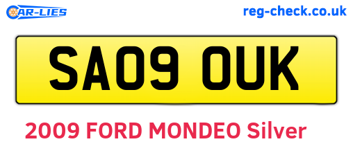 SA09OUK are the vehicle registration plates.