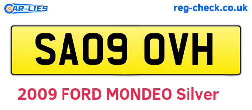 SA09OVH are the vehicle registration plates.