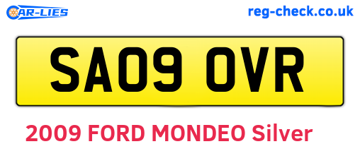 SA09OVR are the vehicle registration plates.