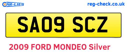 SA09SCZ are the vehicle registration plates.