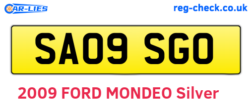 SA09SGO are the vehicle registration plates.