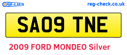 SA09TNE are the vehicle registration plates.