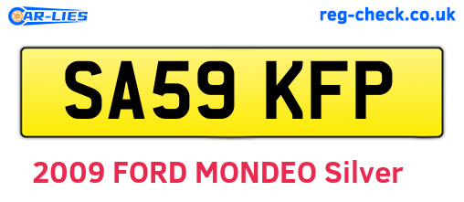 SA59KFP are the vehicle registration plates.