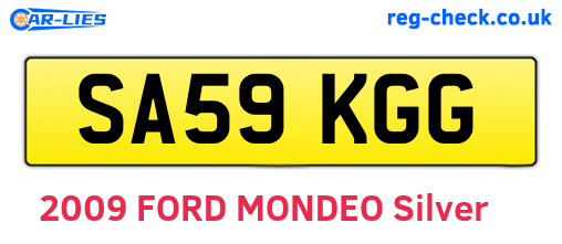 SA59KGG are the vehicle registration plates.