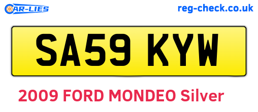 SA59KYW are the vehicle registration plates.