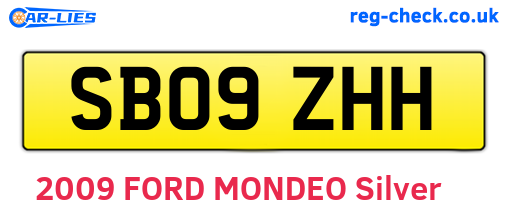 SB09ZHH are the vehicle registration plates.