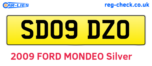 SD09DZO are the vehicle registration plates.