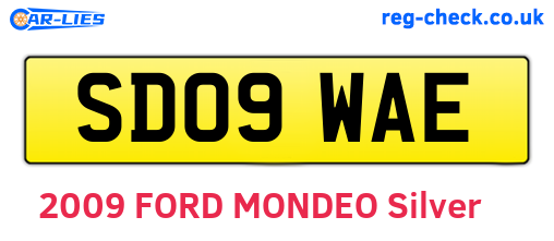 SD09WAE are the vehicle registration plates.