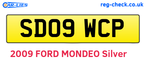 SD09WCP are the vehicle registration plates.