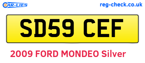 SD59CEF are the vehicle registration plates.