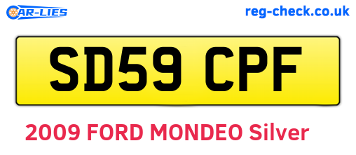 SD59CPF are the vehicle registration plates.