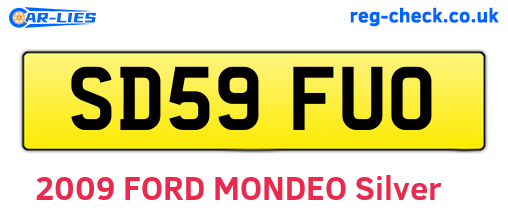 SD59FUO are the vehicle registration plates.