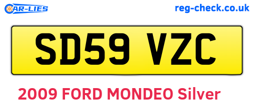 SD59VZC are the vehicle registration plates.