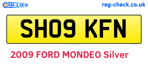 SH09KFN are the vehicle registration plates.