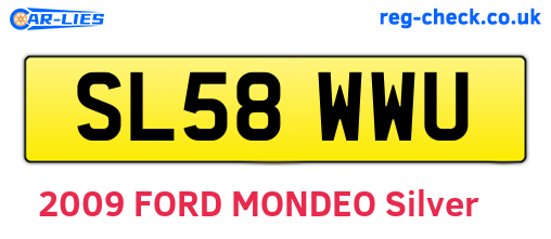 SL58WWU are the vehicle registration plates.