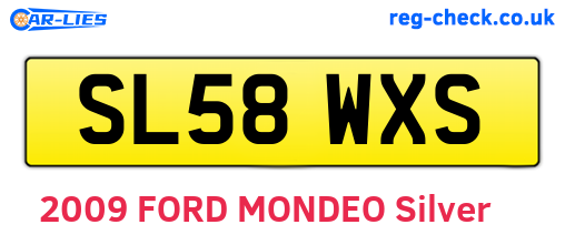 SL58WXS are the vehicle registration plates.