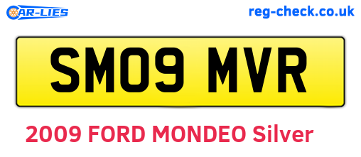 SM09MVR are the vehicle registration plates.