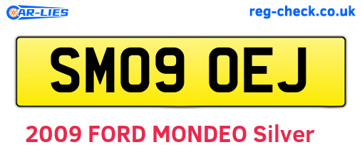 SM09OEJ are the vehicle registration plates.