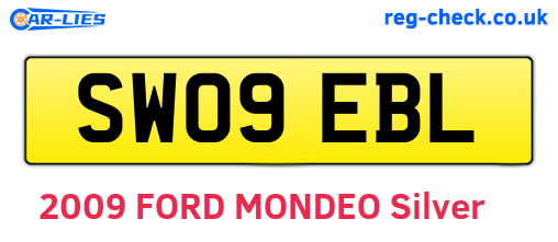 SW09EBL are the vehicle registration plates.