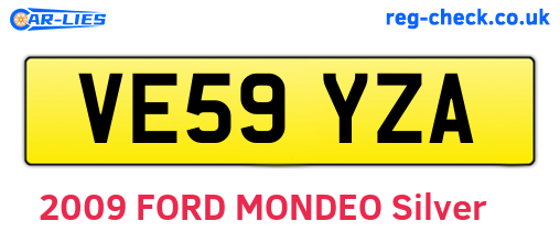 VE59YZA are the vehicle registration plates.