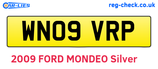 WN09VRP are the vehicle registration plates.