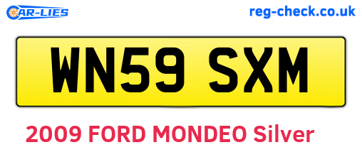 WN59SXM are the vehicle registration plates.