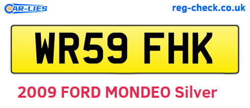 WR59FHK are the vehicle registration plates.