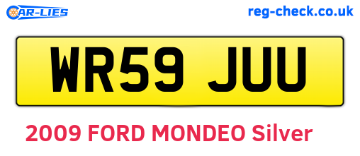 WR59JUU are the vehicle registration plates.
