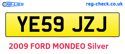 YE59JZJ are the vehicle registration plates.