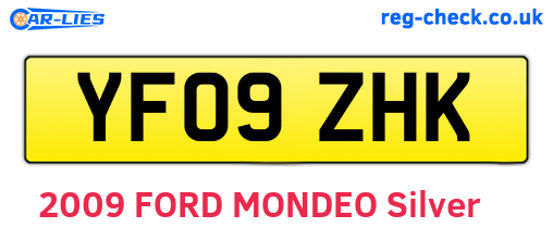 YF09ZHK are the vehicle registration plates.