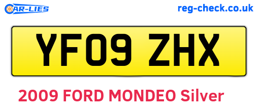 YF09ZHX are the vehicle registration plates.